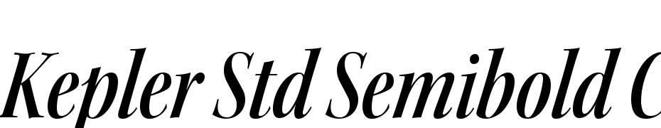 Kepler Std Semibold Condensed Italic Display Font Download Free